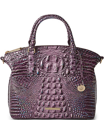 BRAHMIN Melbourne Collection Passion Purple Duxbury Satchel Bag