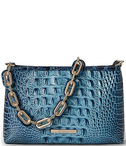 BRAHMIN Melbourne Collection Retro Blue Lorelei Shoulder Bag