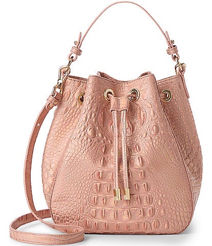 BRAHMIN Melbourne Collection Rose Gold Melinda Bucket Bag