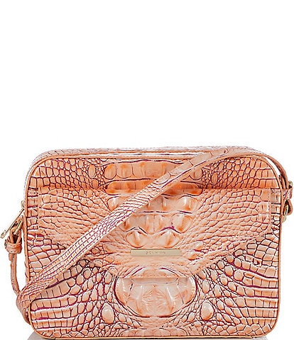 BRAHMIN Melbourne Collection Apricot Rose Shea Crossbody Bag