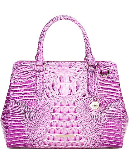 BRAHMIN Melbourne Collection Lilac Essence Small Finley Carryall Satchel Bag