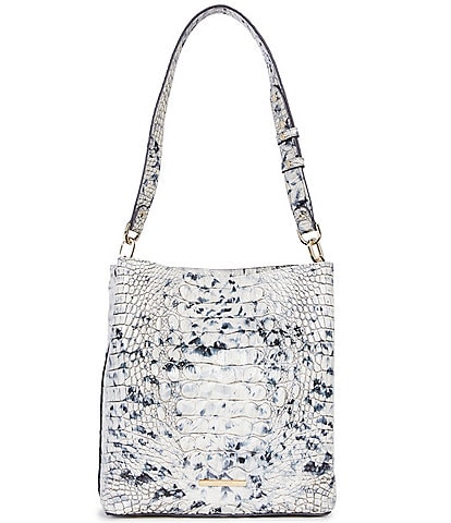 BRAHMIN Melbourne Collection Snow Owl Celina Bucket Shoulder Bag