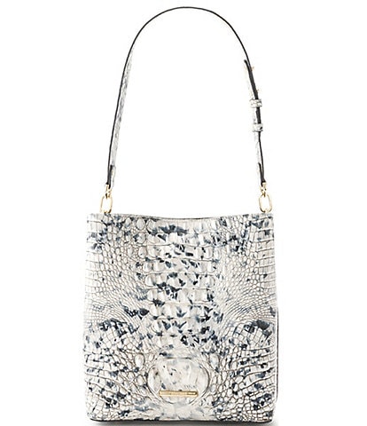 BRAHMIN Melbourne Collection Snow Owl Celina Bucket Shoulder Bag