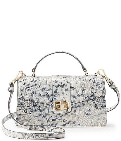 BRAHMIN Melbourne Collection Snow Owl Genie Crossbody Bag