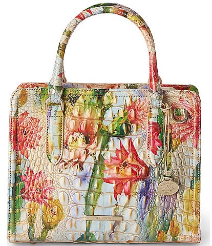 BRAHMIN Melbourne Collection Succulent Bloom Cami Satchel Bag