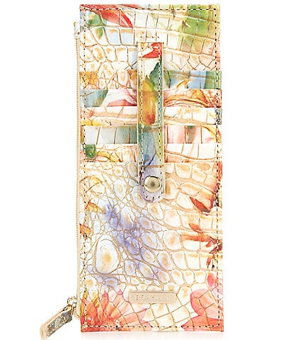 BRAHMIN Melbourne Collection Succulent Bloom Credit Card Wallet