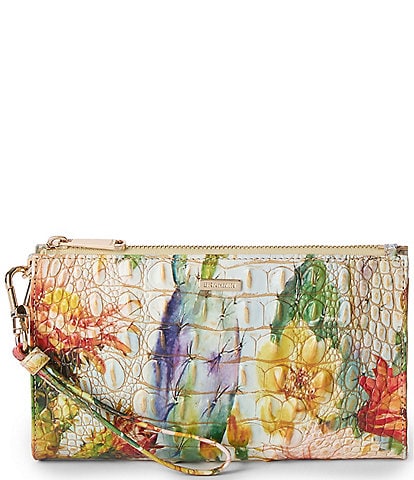 BRAHMIN Melbourne Collection Succulent Bloom Daisy Wristlet