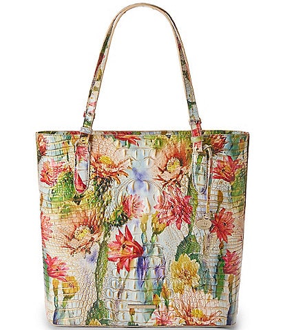 BRAHMIN Melbourne Collection Succulent Bloom Ezra Tote Bag