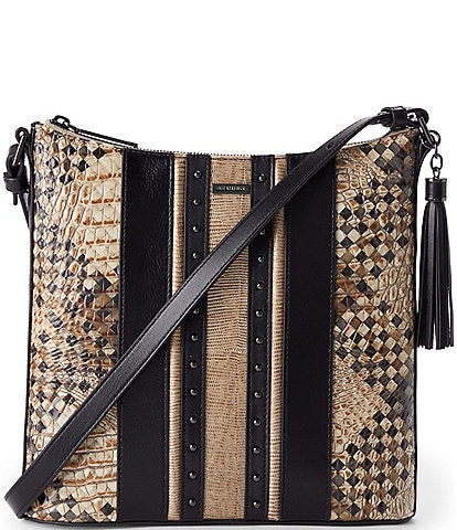 BRAHMIN Melbourne Collection Taupe Fields Katie Crossbody Bag