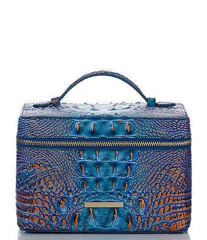 BRAHMIN Melbourne Collection the Charmaine Deep Azure Travel Makeup Bag