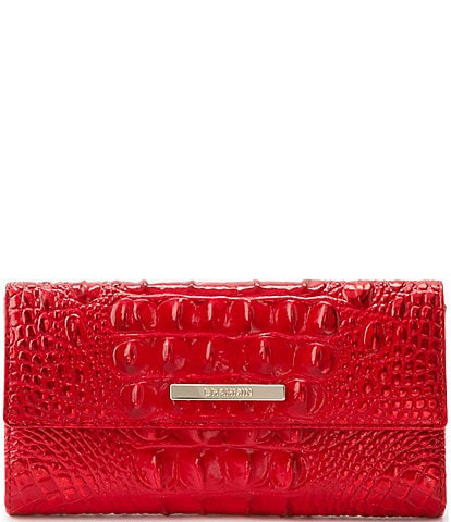 BRAHMIN Melbourne Collection Tinsel Red Cordelia Wallet