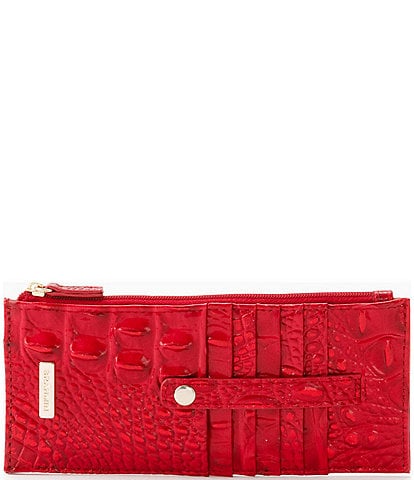 BRAHMIN Melbourne Collection Tinsel Red Credit Card Wallet
