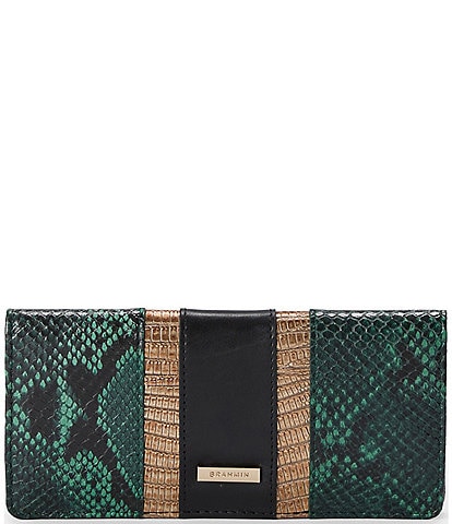 BRAHMIN Multi Venezia Snake & Lizard Embossed Ady Wallet
