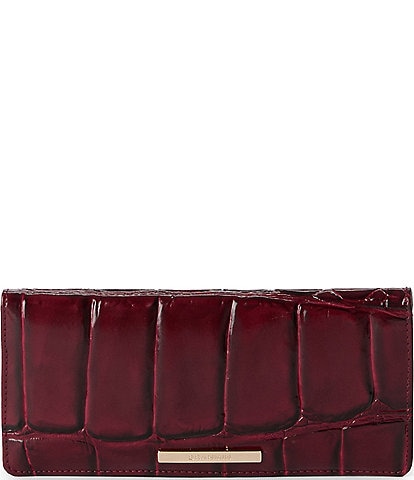 BRAHMIN Nerina Collection Merlot Ady Bifold Wallet