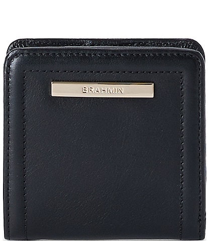 BRAHMIN Nightshade Collection Black Jane Mini Bifold Snap Wallet