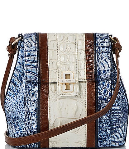 BRAHMIN Odysea Collection Coastal Blue Margo Crossbody Bag