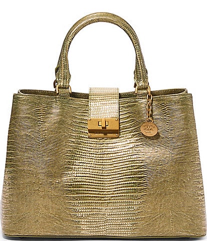 BRAHMIN Olive Bachata Collection Small Denise Top Handle Satchel Bag