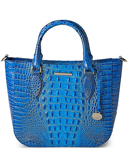 Brahmin Ombre Melbourne Collection Electric Indigo Small Lena Satchel Bag