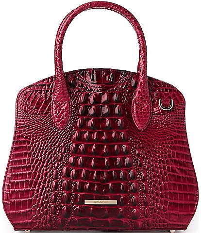 BRAHMIN Ombre Melbourne Collection Merlot Rosetta Satchel Bag