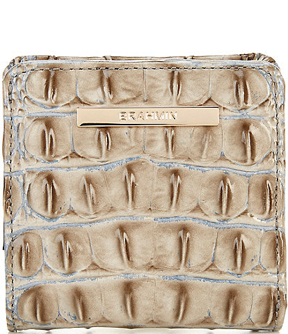 BRAHMIN Ombre Melbourne Collection Mindful Grey Jane Mini Bifold Wallet
