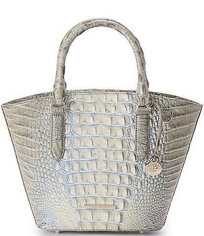 BRAHMIN Ombre Melbourne Collection Mindful Grey Jenny Satchel Bag