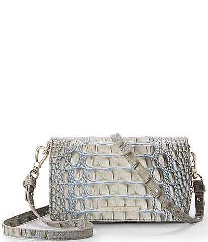 BRAHMIN Ombre Melbourne Collection Mindful Grey Minuette Crossbody Bag