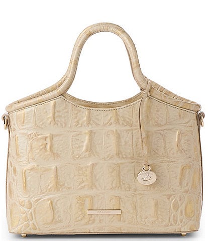 BRAHMIN Orinoco Collection Champagne Small Elaine Satchel Bag