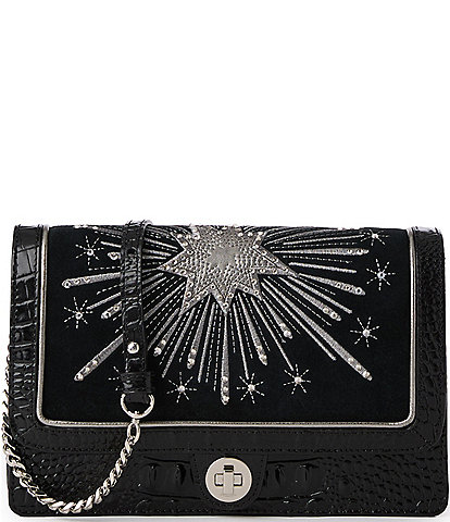 BRAHMIN Revel Collection Black Wendy Crossbody Bag