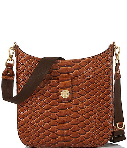 BRAHMIN Saratoga Collection Honey Brown Leia Crossbody Bag