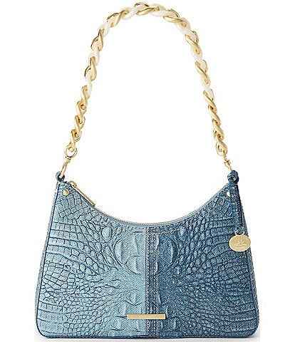 BRAHMIN Secour Collection Denim Mod Esme Chain Strap Shoulder Bag