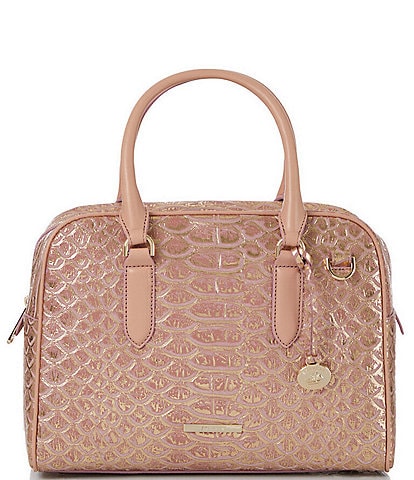 BRAHMIN Tenor Collection Marissa Cashmere Pink Leather Satchel Bag