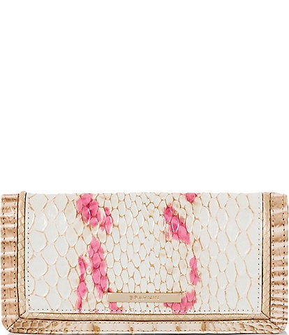 BRAHMIN Valentia Collection Apricot Rose Ady Wallet
