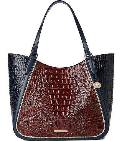 BRAHMIN Vesper Collection Navy Aliza Tote Bag