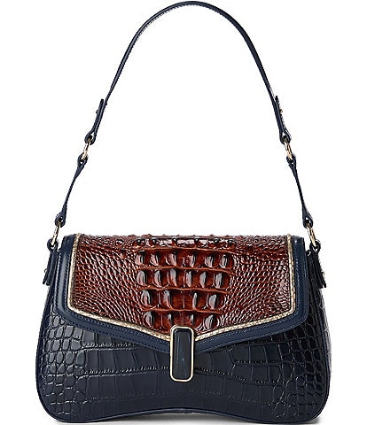 BRAHMIN Vesper Collection Navy Nerida Shoulder Bag