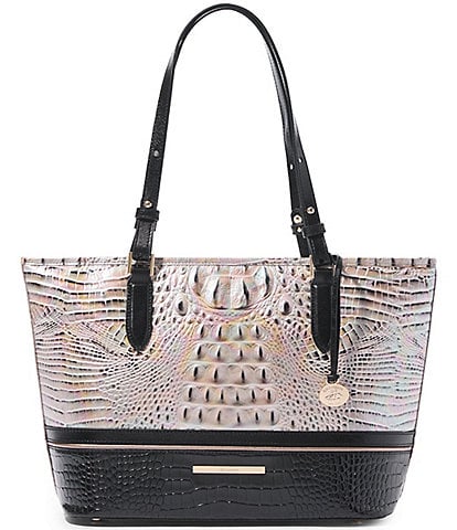 BRAHMIN Whittier Collection Asher Silk Mist Medium Tote Bag