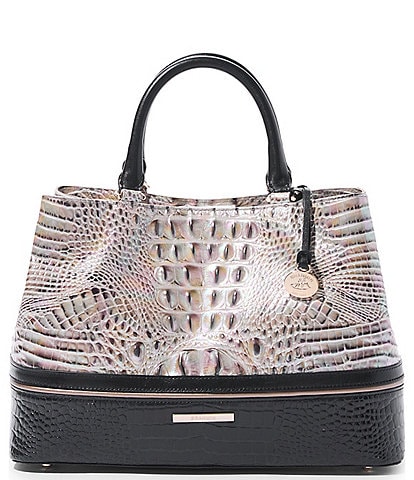 BRAHMIN Whittier Collection Denise Silk Mist Small Satchel Bag