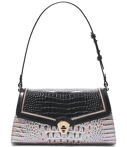 BRAHMIN Whittier Collection Lucine Silk Mist Turn Lock Shoulder Bag