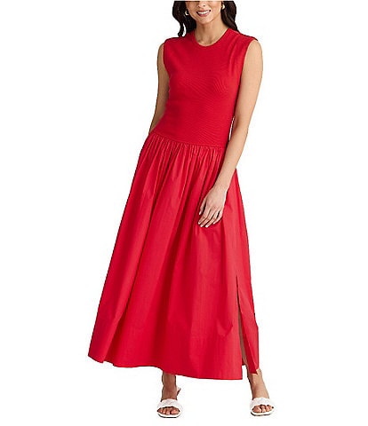 Brave + True Daphne Jersey Rib Sleeveless Crew Neck Maxi Dress