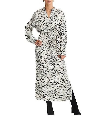 Brave + True Long Sleeve Split V Neckline Sampson Maxi Shirt Dress