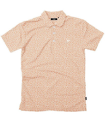 Breezy Golf Vintage Flowers Short Sleeve Polo Shirt