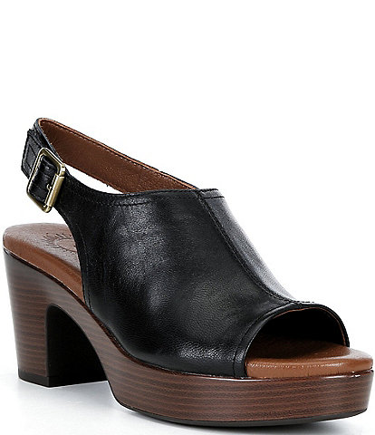 Brioso Bryar Leather Slingback Dress Heels