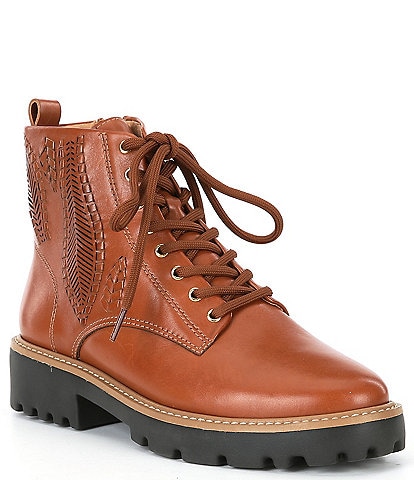 Brioso Hazel Leather Lug Sole Booties