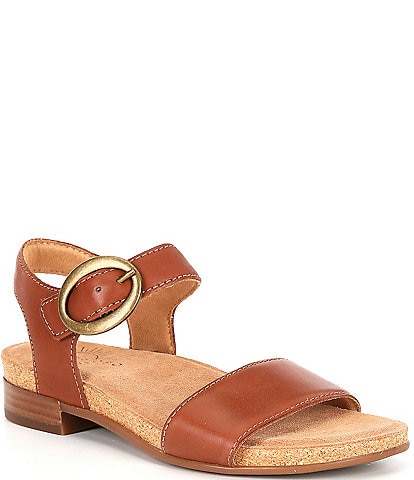 Brioso Rancho Flat Leather Sandals