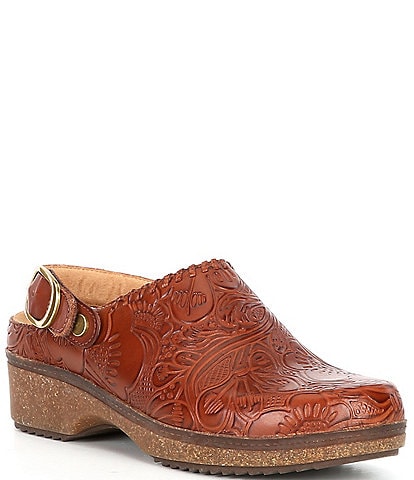 Brioso Robson Tooled Leather Clogs