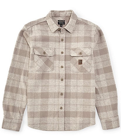 Brixton Bowery Long Sleeve Plaid Heavy Flannel Shirt