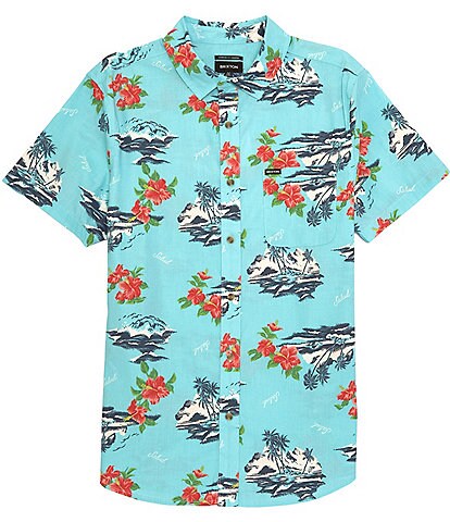 Brixton Charter Island Print Short Sleeve Woven Shirt