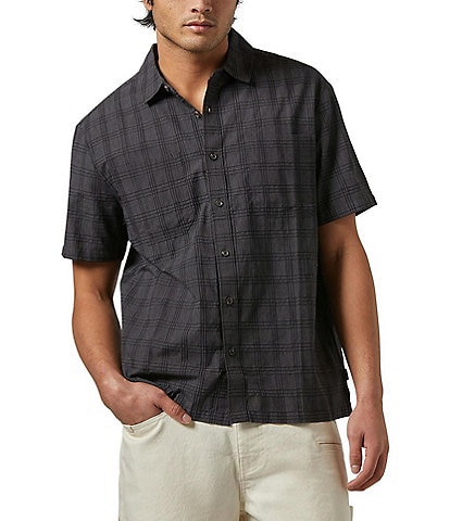 Brixton Cru Oxford Plaid Short Sleeve Woven Shirt