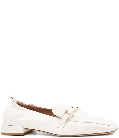 Bruno Magli Mila Leather Bit Buckle Loafers