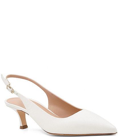 Bruno Magli Palerma Leather Kitten Heel Sling Pumps