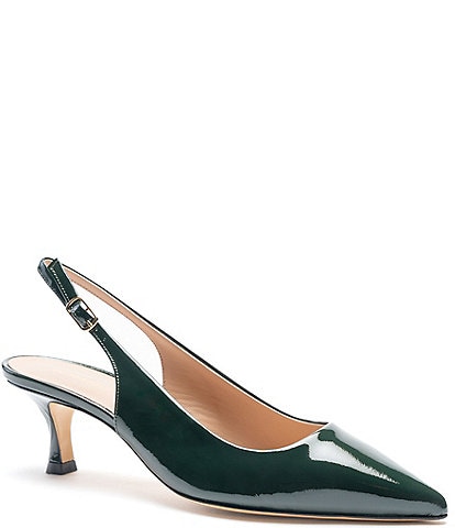 Bruno Magli Palerma Patent Leather Kitten Heel Sling Pumps